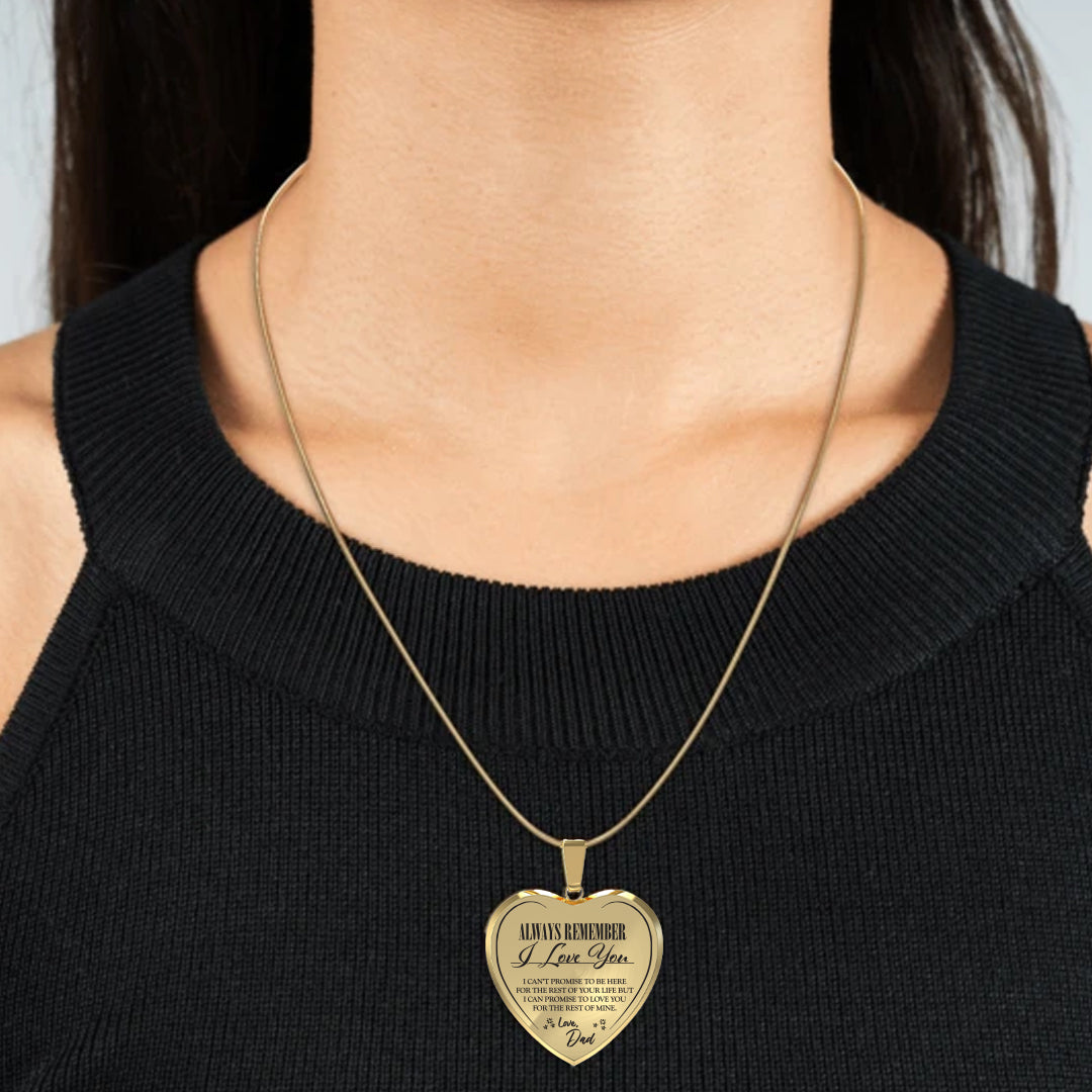 ALWAYS BE THERE (LOVE DAD) HEART NECKLACE