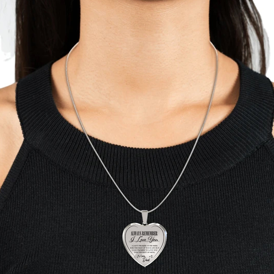 ALWAYS BE THERE (LOVE DAD) HEART NECKLACE