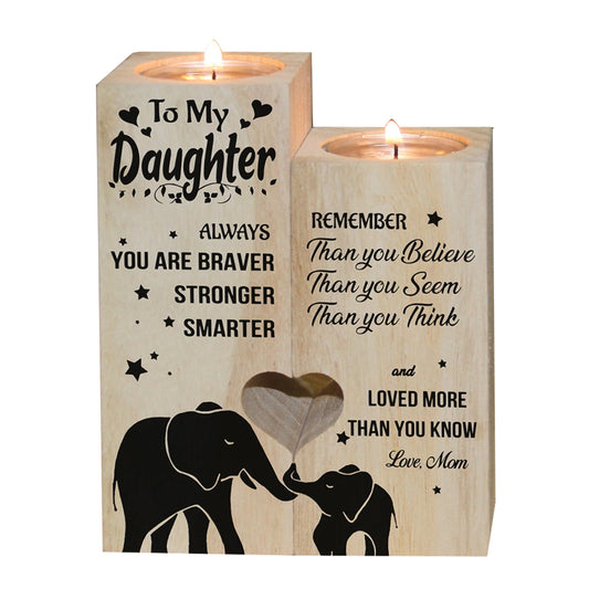 TO MY DAUGHTER (LOVE MOM) CANDLE HOLDER