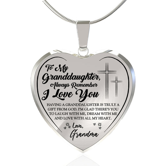 ALWAYS REMEMBER 'I LOVE YOU' (LOVE GRANDMA) FAITH NECKLACE