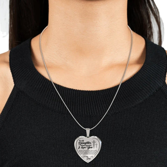 TO MY DAUGHTER 'I LOVE YOU' (LOVE DAD) FAITH NECKLACE